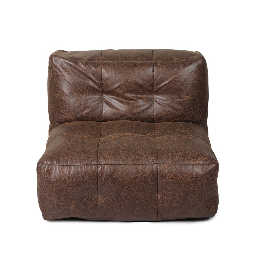 Modular Bean Bag Cover Chair 250L - Brown - Rivercity House & Home Co. (ABN 18 642 972 209) - Affordable Modern Furniture Australia