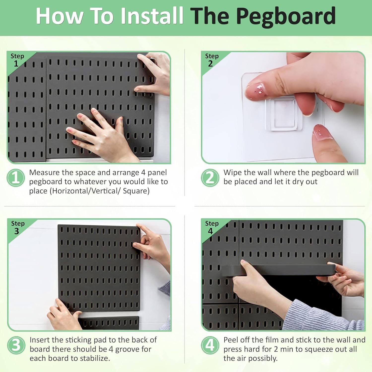 Modular Pegboard Wall Organiser Kit with 2 Panels & 10 Accessories for Office, Gaming & Home Storage - Black - Tools > Tools Storage > Wall Storage Racks - Rivercity House & Home Co. (ABN 18 642 972 209) - Affordable Modern Furniture Australia