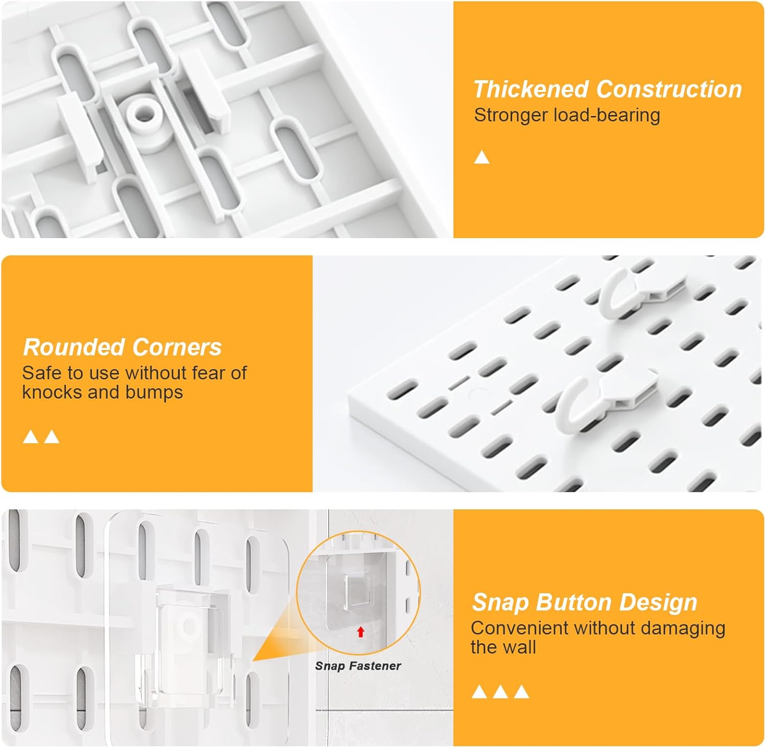 Modular Pegboard Wall Organiser Kit with 6 Pegboards & 21 Accessories for Kitchen, Office, Gaming & Craft Storage - White - Appliances > Kitchen Appliances > Kitchen Appliance Accessories - Rivercity House & Home Co. (ABN 18 642 972 209) - Affordable Modern Furniture Australia