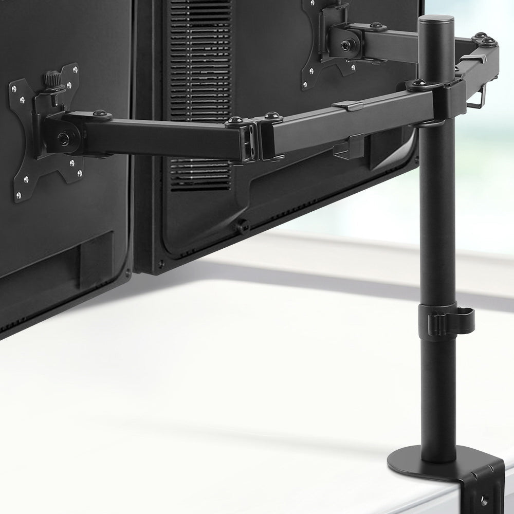 Monitor Arm Dual Desk Mount Screen Bracket Holder - Electronics > Computer Accessories > Computer Monitors & Accessories - Rivercity House & Home Co. (ABN 18 642 972 209) - Affordable Modern Furniture Australia