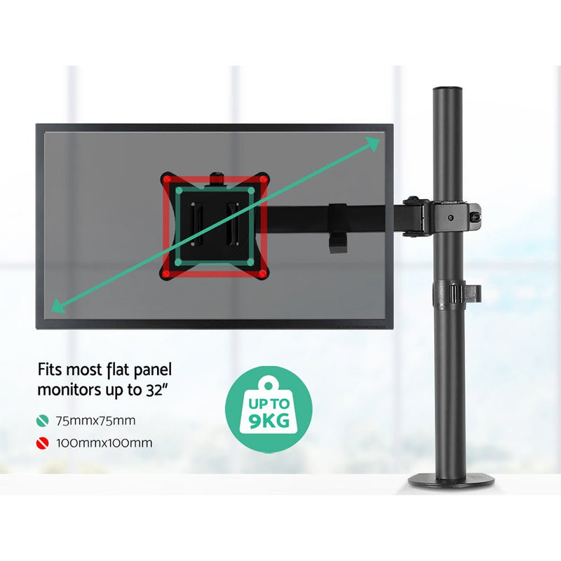 Monitor Arm Mount 32Inch Black - Rivercity House & Home Co. (ABN 18 642 972 209) - Affordable Modern Furniture Australia