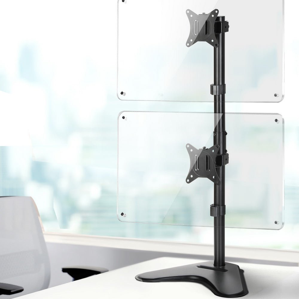 Monitor Arm Stand Dual Mount HD LED TV Bracket Holder Freestanding - Electronics > Computer Accessories > Computer Monitors & Accessories - Rivercity House & Home Co. (ABN 18 642 972 209) - Affordable Modern Furniture Australia