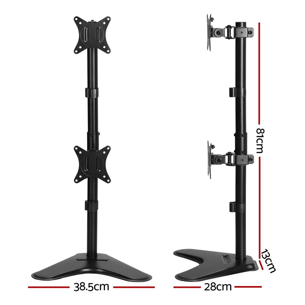 Monitor Arm Stand Dual Mount HD LED TV Bracket Holder Freestanding - Electronics > Computer Accessories > Computer Monitors & Accessories - Rivercity House & Home Co. (ABN 18 642 972 209) - Affordable Modern Furniture Australia