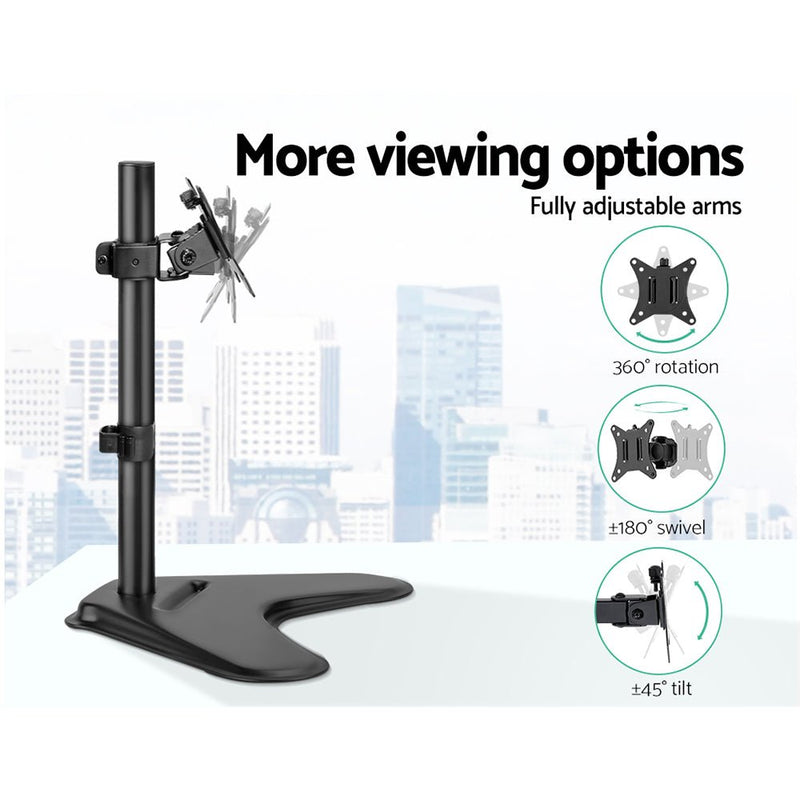 Monitor Arm Stand Single Black - Rivercity House & Home Co. (ABN 18 642 972 209) - Affordable Modern Furniture Australia