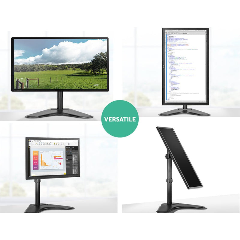 Monitor Arm Stand Single Black - Rivercity House & Home Co. (ABN 18 642 972 209) - Affordable Modern Furniture Australia