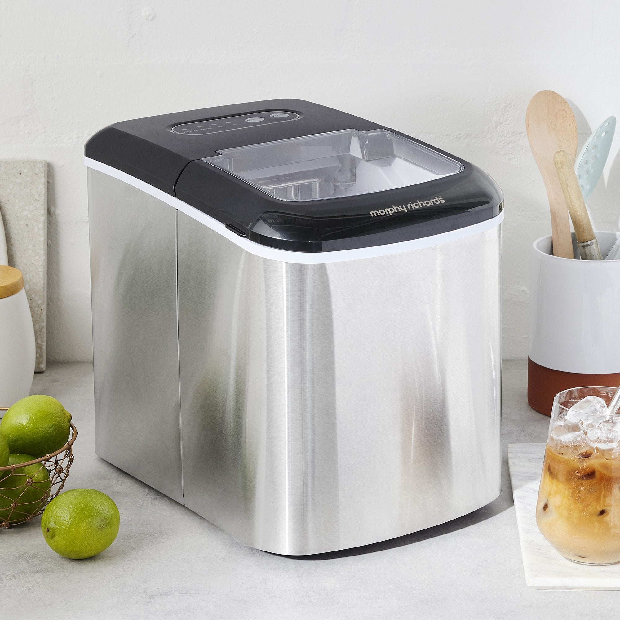 Morphy Richards 15kg Ice Maker in Stainless Steel - Appliances > Kitchen Appliances > Ice Makers - Rivercity House & Home Co. (ABN 18 642 972 209) - Affordable Modern Furniture Australia