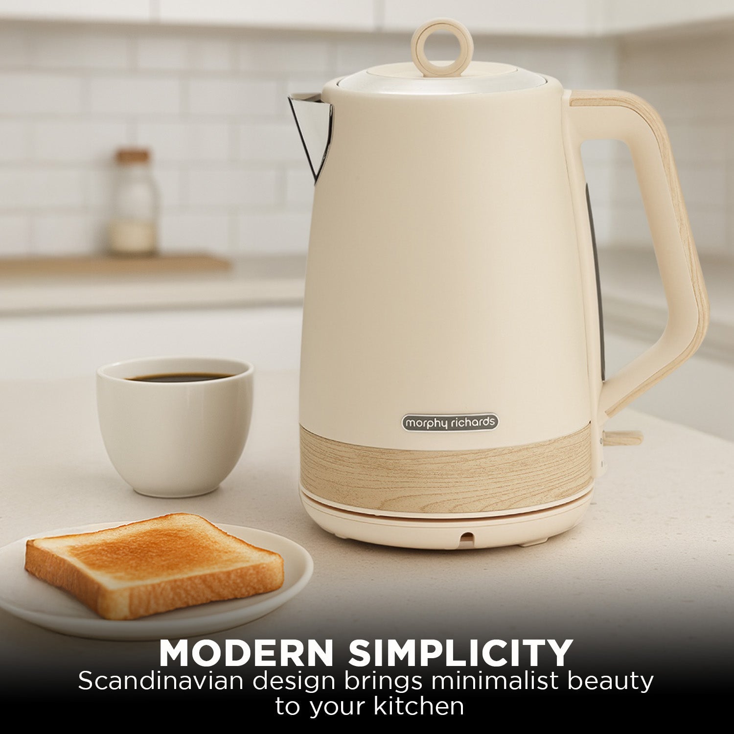 Morphy Richards 1.7L Electric Kettle Essence Scandi Swivel Base Boil - Dry Protection - Appliances > Kitchen Appliances > Kettles - Rivercity House & Home Co. (ABN 18 642 972 209) - Affordable Modern Furniture Australia