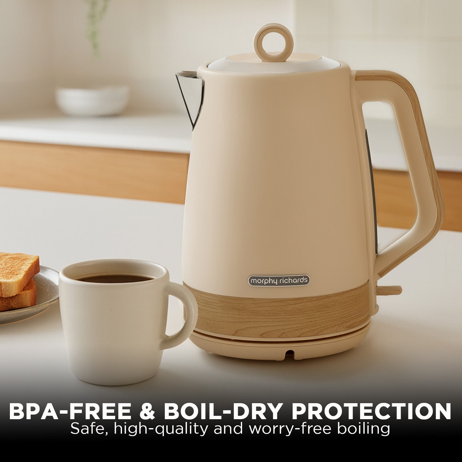 Morphy Richards 1.7L Electric Kettle Essence Scandi Swivel Base Boil - Dry Protection - Appliances > Kitchen Appliances > Kettles - Rivercity House & Home Co. (ABN 18 642 972 209) - Affordable Modern Furniture Australia