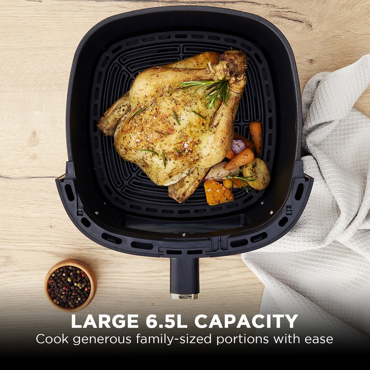 Morphy Richards 6.5L Digital Air Fryer MRAF72BK w/LED Touch Control Panel 8 Preset Cooking Programs Non Stick Drawer - Appliances > Kitchen Appliances > Air Fryers - Rivercity House & Home Co. (ABN 18 642 972 209) - Affordable Modern Furniture Australia