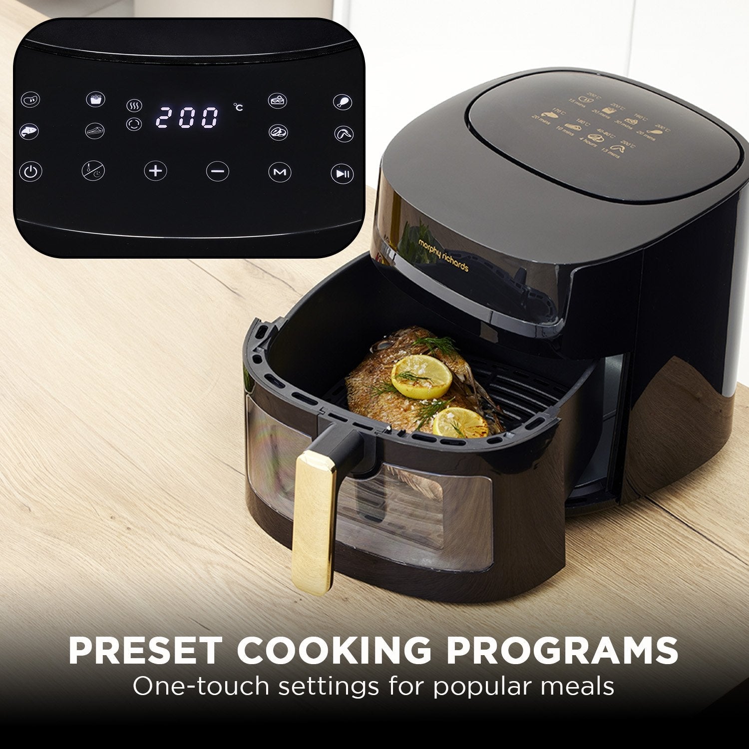 Morphy Richards 6.5L Digital Air Fryer MRAF72BK w/LED Touch Control Panel 8 Preset Cooking Programs Non Stick Drawer - Appliances > Kitchen Appliances > Air Fryers - Rivercity House & Home Co. (ABN 18 642 972 209) - Affordable Modern Furniture Australia