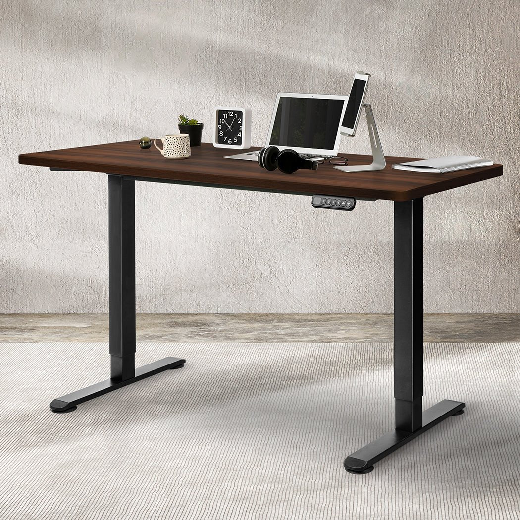 Motorised Adjustable Desk Desktop 120x60cm - Walnut - Rivercity House & Home Co. (ABN 18 642 972 209) - Affordable Modern Furniture Australia