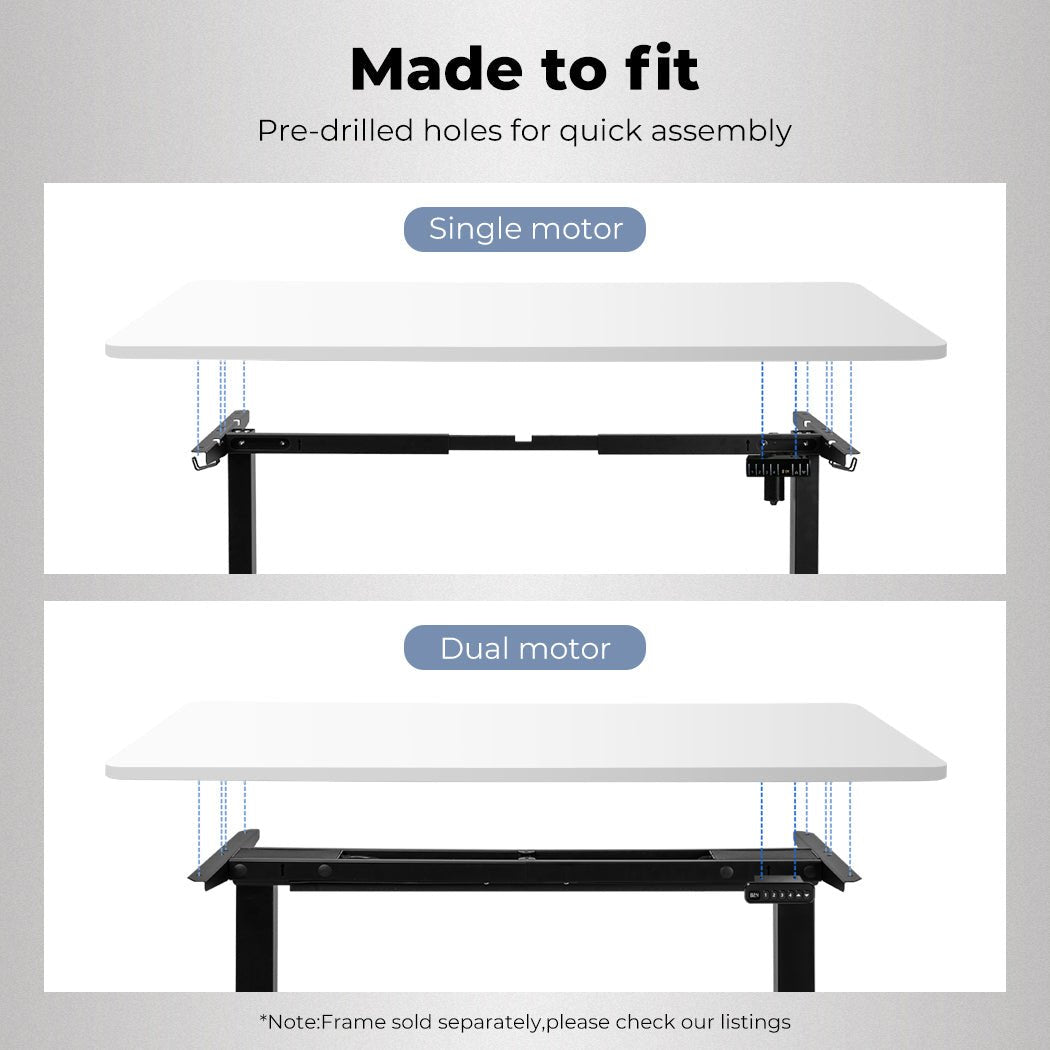 Motorised Adjustable Desktop 120x60cm - White (Desktop Only) - Rivercity House & Home Co. (ABN 18 642 972 209) - Affordable Modern Furniture Australia