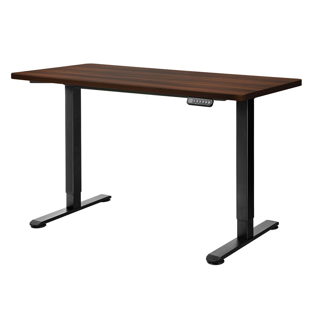 Motorised Adjustable Standing Desk 120cm Walnut - 800x 1.5MM - Rivercity House & Home Co. (ABN 18 642 972 209) - Affordable Modern Furniture Australia