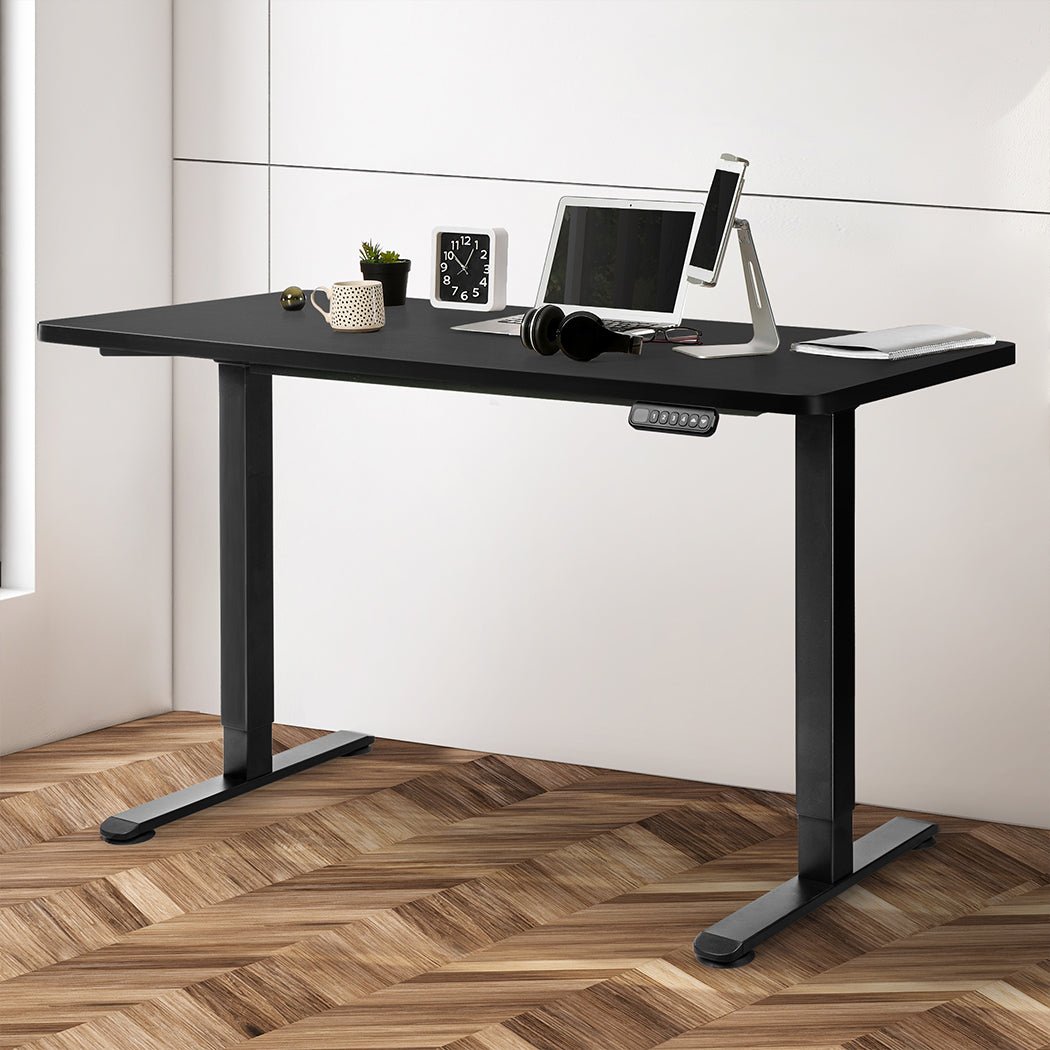 Motorised Adjustable Standing Desk 120cm with Frame - Black - Rivercity House & Home Co. (ABN 18 642 972 209) - Affordable Modern Furniture Australia