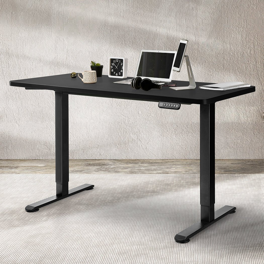 Motorised Adjustable Standing Desk 120cm with Frame - Black - Rivercity House & Home Co. (ABN 18 642 972 209) - Affordable Modern Furniture Australia