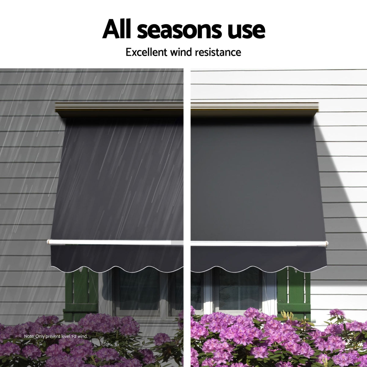 Motorised Pivot Arm Awning Window Sun Shade 1.8x2.1m - Grey - Home & Garden > Shading > Awnings - Rivercity House & Home Co. (ABN 18 642 972 209) - Affordable Modern Furniture Australia