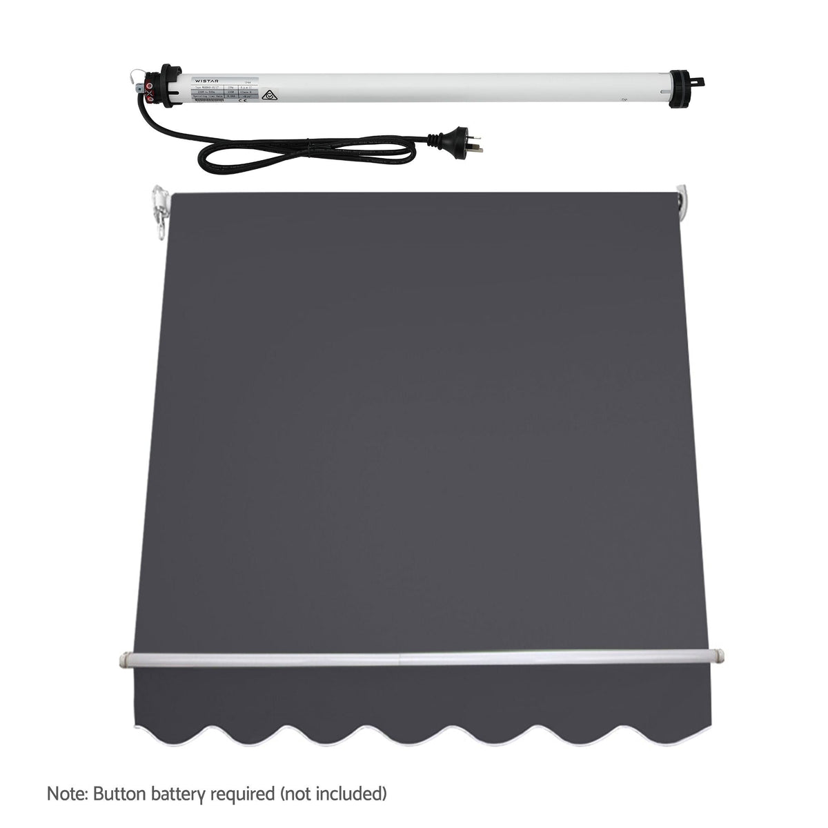 Motorised Pivot Arm Awning Window Sun Shade 1.8x2.1m - Grey - Home & Garden > Shading > Awnings - Rivercity House & Home Co. (ABN 18 642 972 209) - Affordable Modern Furniture Australia