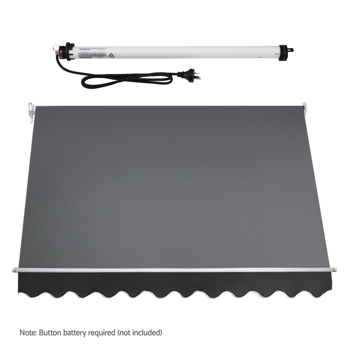 Motorised Pivot Arm Awning Window Sun Shade 2.8 x 2.1m - Grey - Home & Garden > Shading > Awnings - Rivercity House & Home Co. (ABN 18 642 972 209) - Affordable Modern Furniture Australia
