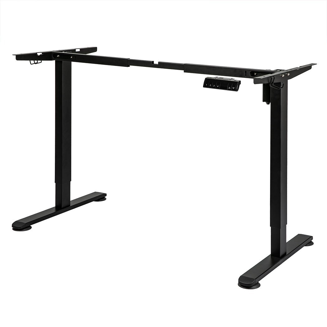 Motorised Single Motor Height Adjustable Standing Desk Frame 94 - 140cm - Black - Rivercity House & Home Co. (ABN 18 642 972 209) - Affordable Modern Furniture Australia