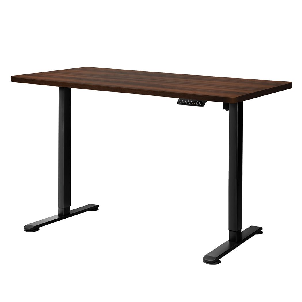 Motorised Standing Desk 120cm Height with Walnut Top - Walnut - Rivercity House & Home Co. (ABN 18 642 972 209) - Affordable Modern Furniture Australia