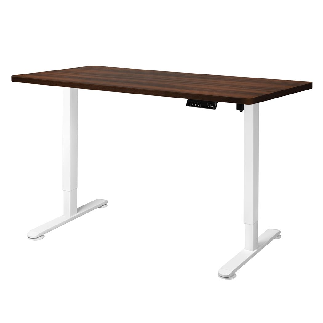 Motorised Standing Desk 120cm Height with Walnut Top - Walnut - Rivercity House & Home Co. (ABN 18 642 972 209) - Affordable Modern Furniture Australia