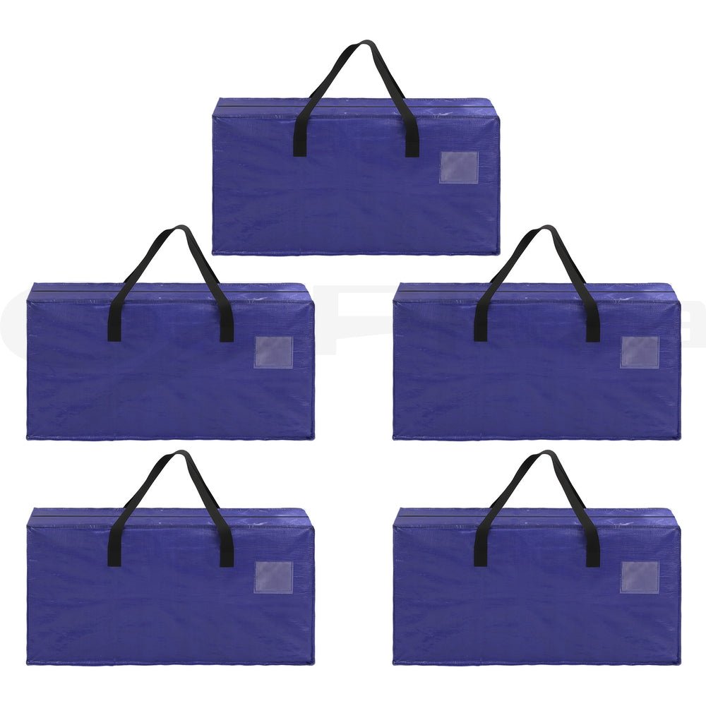 Moving Bags Heavy Duty Waterproof Backpack Straps Large Storage Totes 5 Pack Blue - Home & Garden > Bedding > Mattress Protectors - Rivercity House & Home Co. (ABN 18 642 972 209) - Affordable Modern Furniture Australia