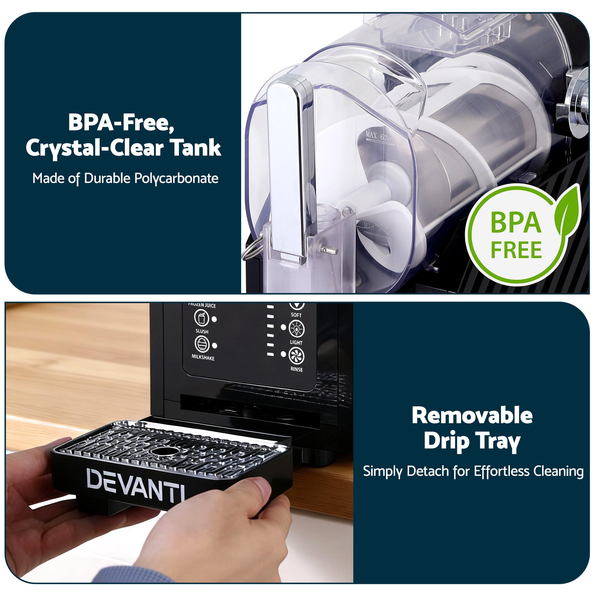 Multi - Function Slushie & Frozen Drink Machine - 1.8L Capacity - Black - Appliances > Kitchen Appliances > Ice Makers - Rivercity House & Home Co. (ABN 18 642 972 209) - Affordable Modern Furniture Australia