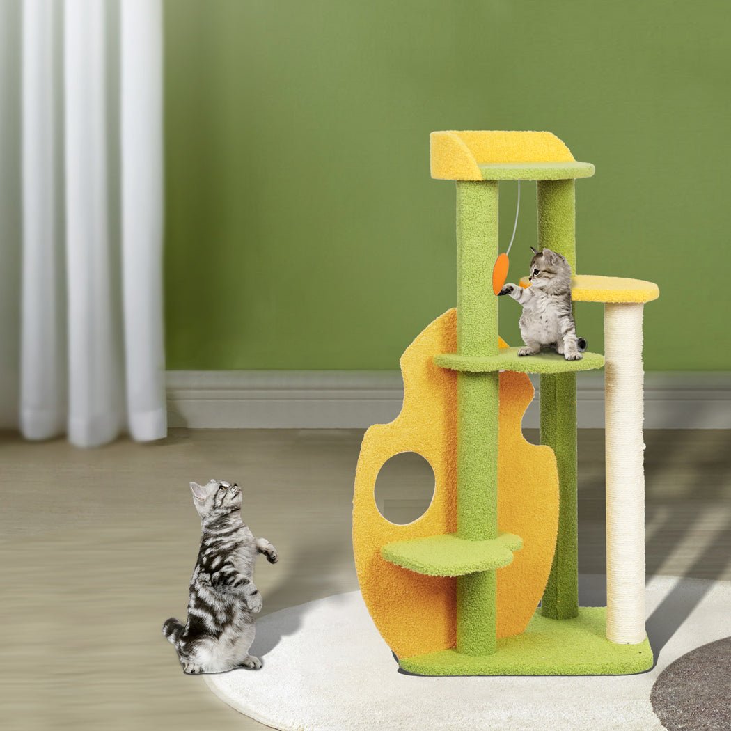 Multi - Level Cat Tree Kitten Furniture Condo with Scratching Posts - Green - Rivercity House & Home Co. (ABN 18 642 972 209) - Affordable Modern Furniture Australia