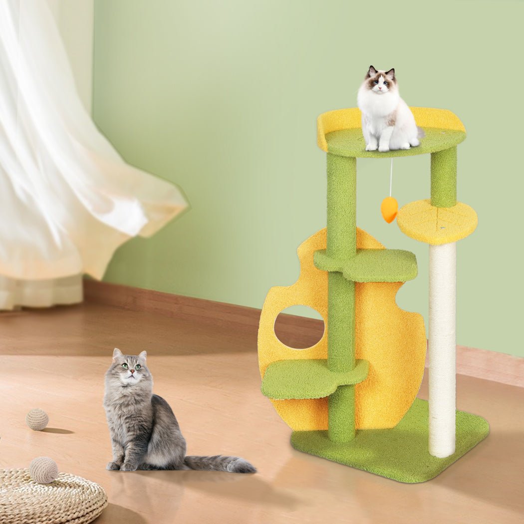 Multi - Level Cat Tree Kitten Furniture Condo with Scratching Posts - Green - Rivercity House & Home Co. (ABN 18 642 972 209) - Affordable Modern Furniture Australia