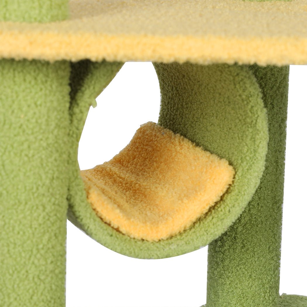 Multi - Level Cat Tree Kitten Furniture Condo with Toys and Scratching Posts - Green - Rivercity House & Home Co. (ABN 18 642 972 209) - Affordable Modern Furniture Australia