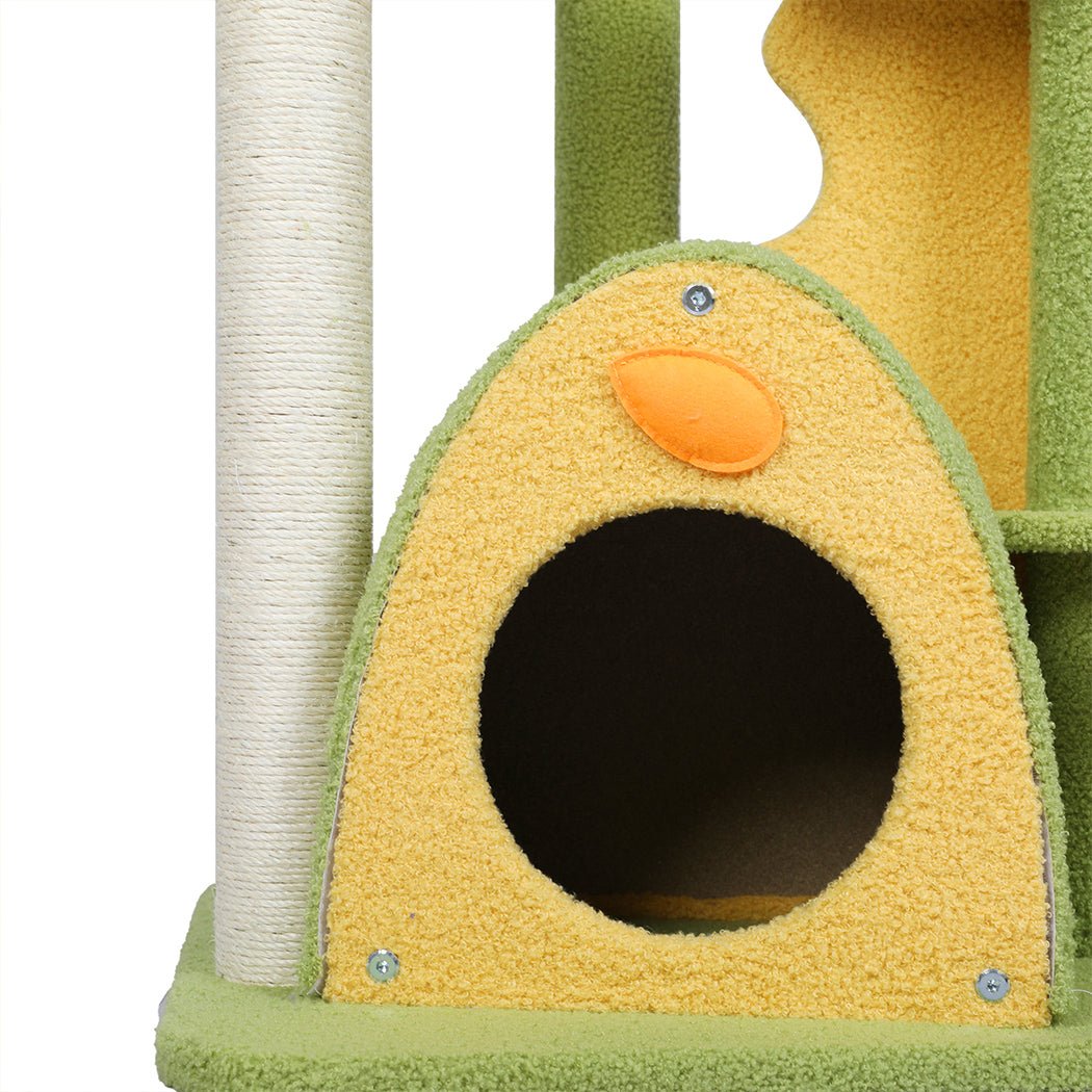 Multi - Level Cat Tree Kitten Furniture Condo with Toys and Scratching Posts - Green - Rivercity House & Home Co. (ABN 18 642 972 209) - Affordable Modern Furniture Australia