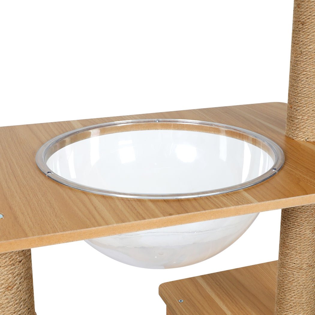 Multi - Level Cat Tree Scratching Post with Platforms and Sisal Posts - Greige - Rivercity House & Home Co. (ABN 18 642 972 209) - Affordable Modern Furniture Australia