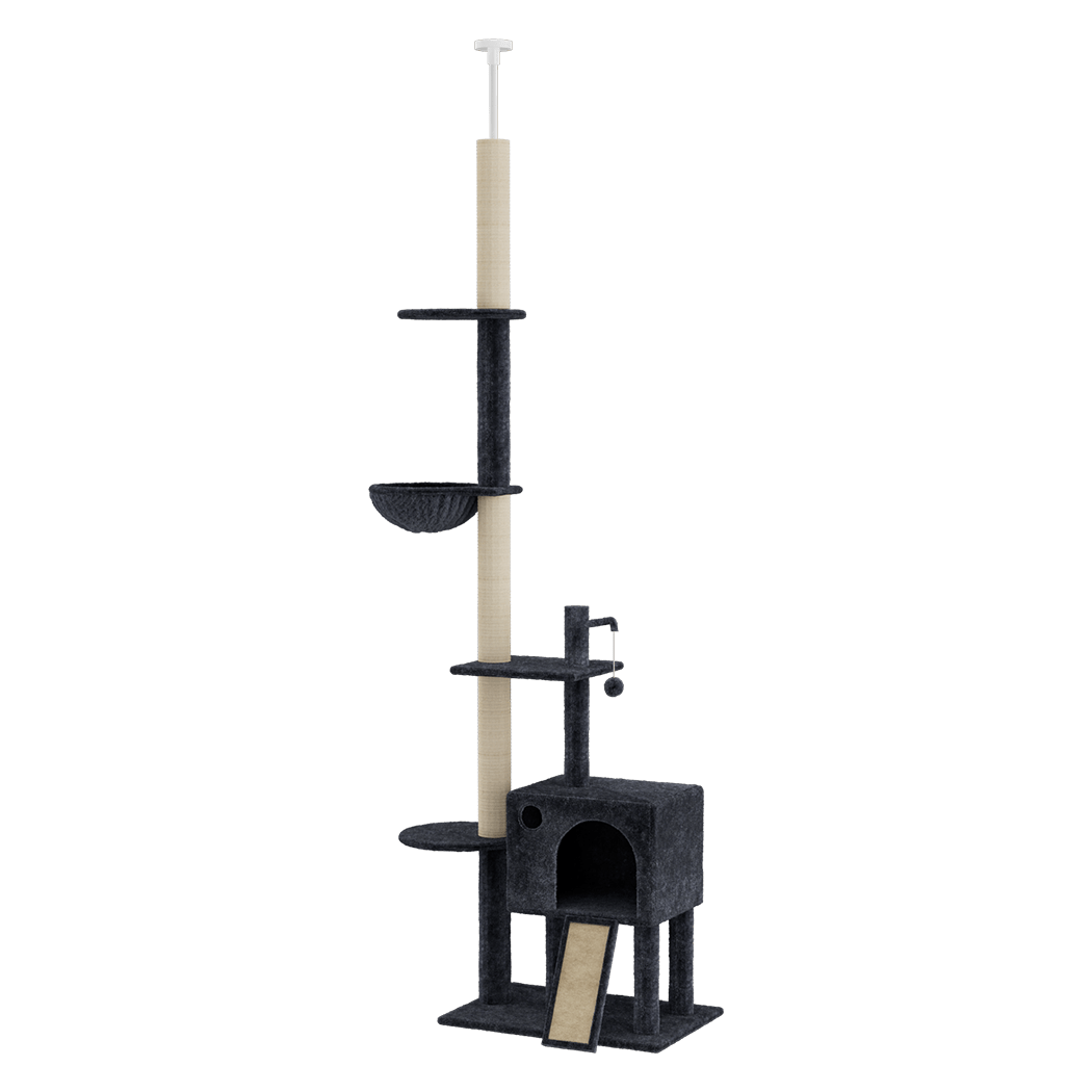 Multi - Level Cat Tree with Scratching Posts, Hammock & Condo - Grey - Rivercity House & Home Co. (ABN 18 642 972 209) - Affordable Modern Furniture Australia