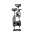 Multi-Level Cat Tree with Sisal Scratching Post and Plush Cover - Grey