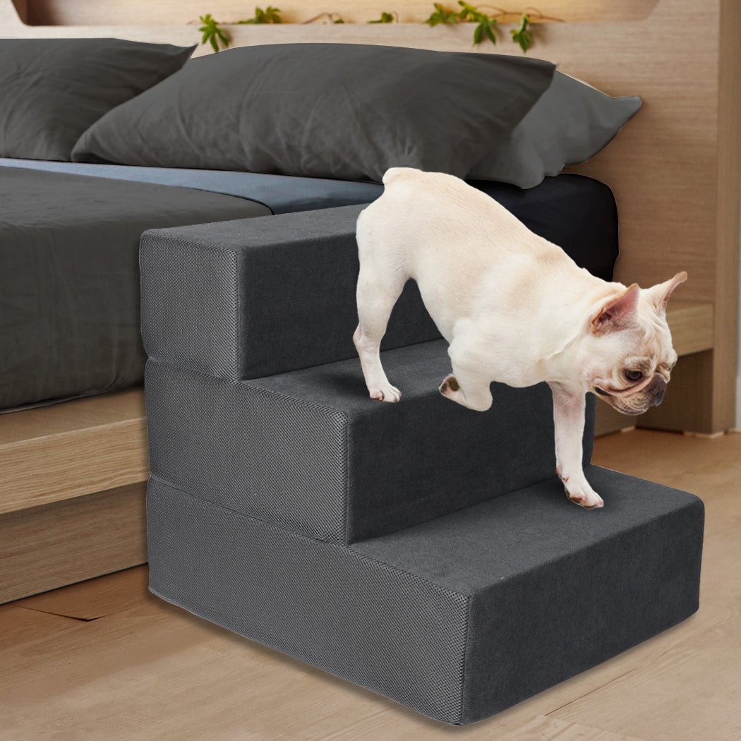 Multi - Step Adjustable Dog Ramp for 9KG Pets - Grey - Rivercity House & Home Co. (ABN 18 642 972 209) - Affordable Modern Furniture Australia