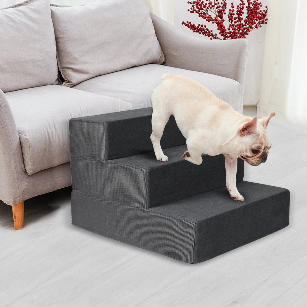 Multi - Step Adjustable Dog Ramp for 9KG Pets - Grey - Rivercity House & Home Co. (ABN 18 642 972 209) - Affordable Modern Furniture Australia