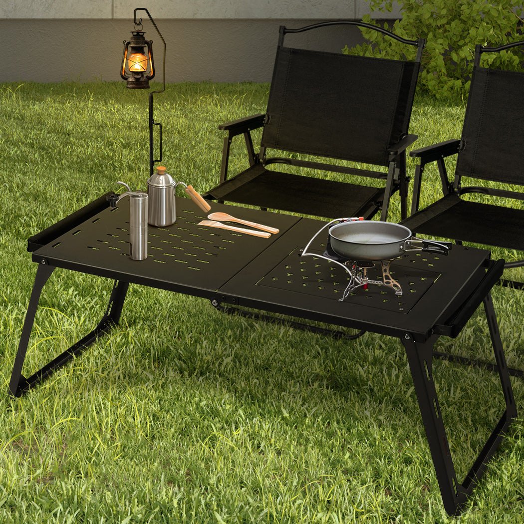 Multifunctional Large Folding Desktop Table with BBQ Grill - Black - Rivercity House & Home Co. (ABN 18 642 972 209) - Affordable Modern Furniture Australia