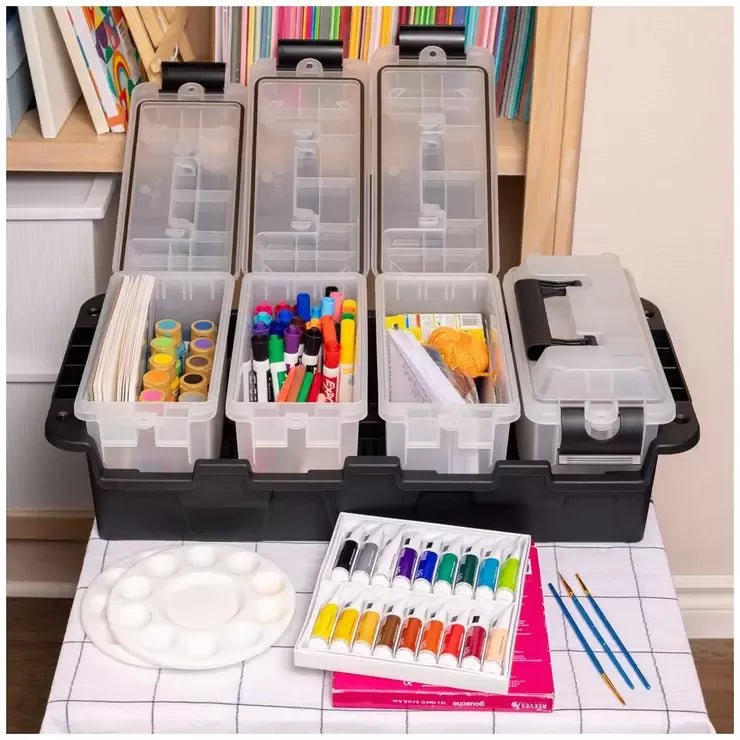 Multipurpose Stackable Storage Container 4 Pack with Waterproof Gasket - Grey - Home & Garden > Storage > Storage Boxes - Rivercity House & Home Co. (ABN 18 642 972 209) - Affordable Modern Furniture Australia