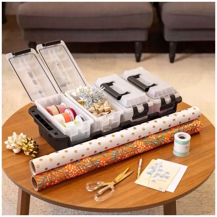 Multipurpose Stackable Storage Container 4 Pack with Waterproof Gasket - Grey - Home & Garden > Storage > Storage Boxes - Rivercity House & Home Co. (ABN 18 642 972 209) - Affordable Modern Furniture Australia