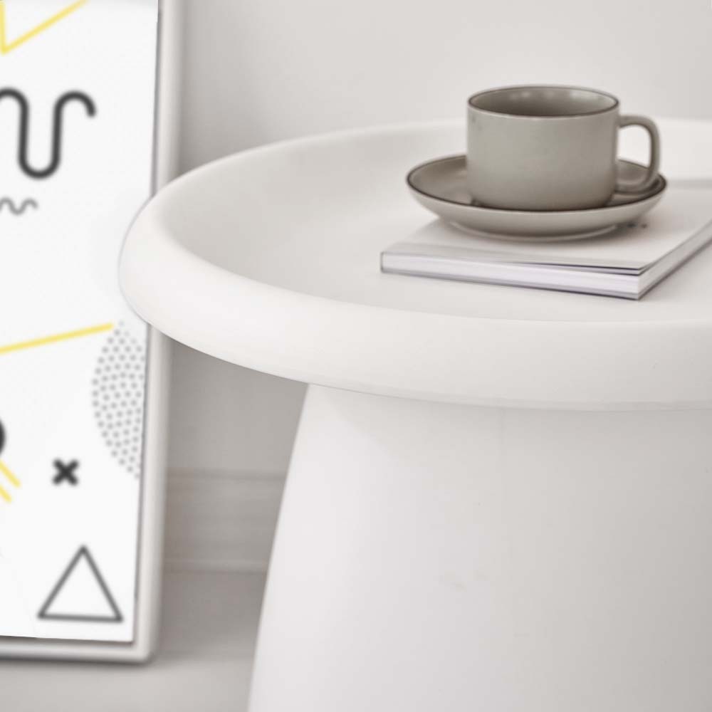 Mushroom Style Round Coffee Table 52CM - White - Furniture > Living Room - Rivercity House & Home Co. (ABN 18 642 972 209) - Affordable Modern Furniture Australia