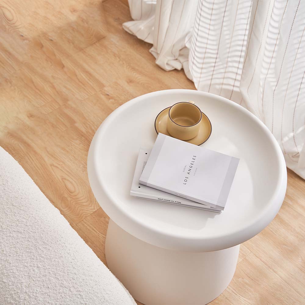 Mushroom Style Round Coffee Table 52CM - White - Furniture > Living Room - Rivercity House & Home Co. (ABN 18 642 972 209) - Affordable Modern Furniture Australia