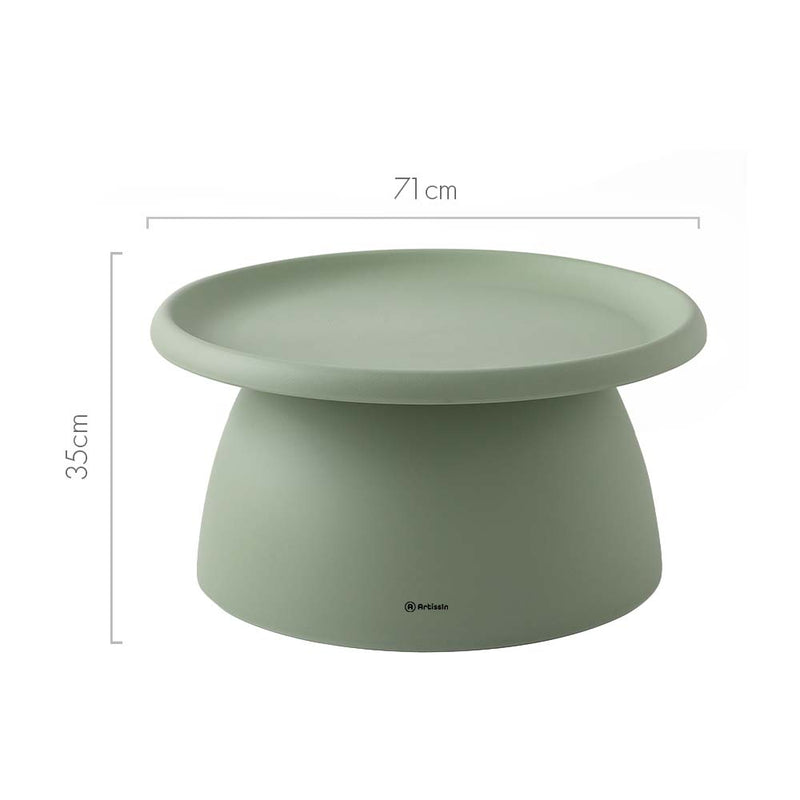 Mushroom Style Round Coffee Table 71CM - Green - Furniture > Living Room - Rivercity House & Home Co. (ABN 18 642 972 209) - Affordable Modern Furniture Australia