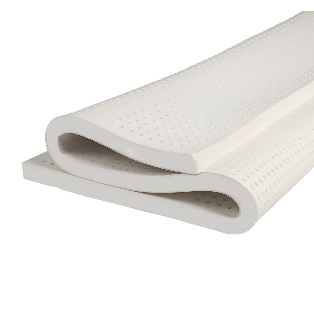 Natural Latex Double Mattress Topper 5cm - White - Rivercity House & Home Co. (ABN 18 642 972 209) - Affordable Modern Furniture Australia