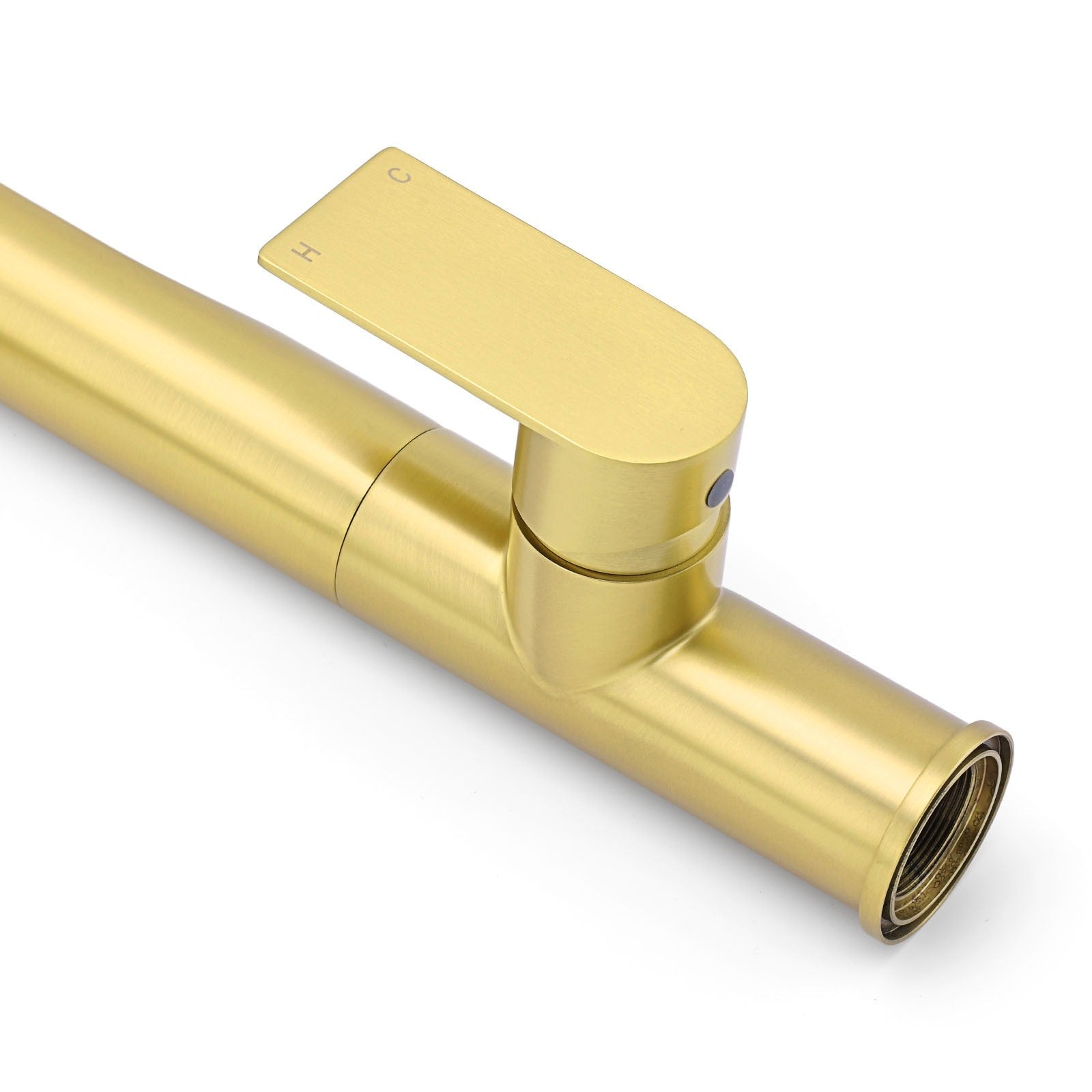 NEW ARRIVAL WELS Brushed Gold Round Kitchen Mixer Sink Tap Laundry Faucet Spout - Furniture > Bathroom > Shower Heads & Screens - Rivercity House & Home Co. (ABN 18 642 972 209) - Affordable Modern Furniture Australia