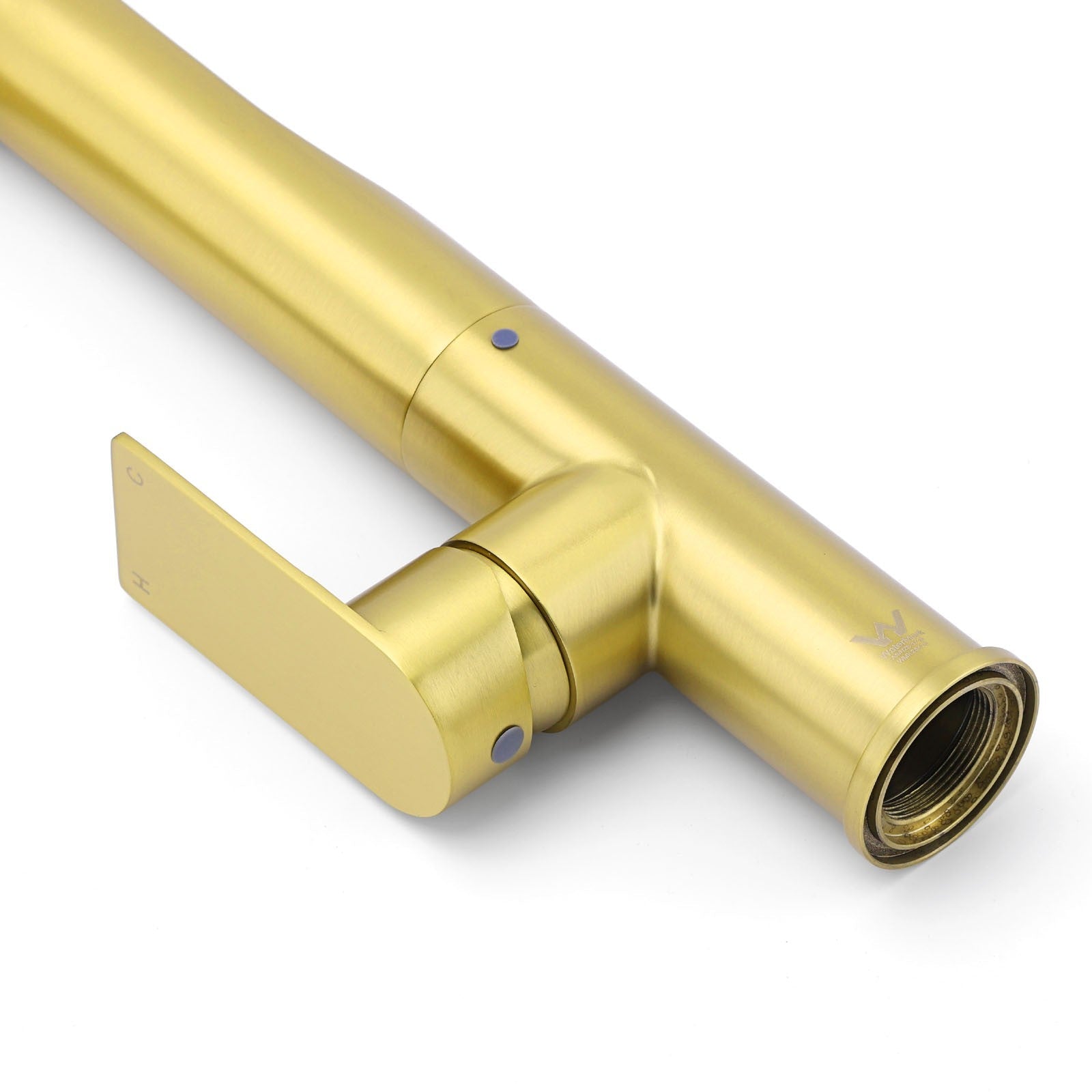 NEW ARRIVAL WELS Brushed Gold Round Kitchen Mixer Sink Tap Laundry Faucet Spout - Furniture > Bathroom > Shower Heads & Screens - Rivercity House & Home Co. (ABN 18 642 972 209) - Affordable Modern Furniture Australia