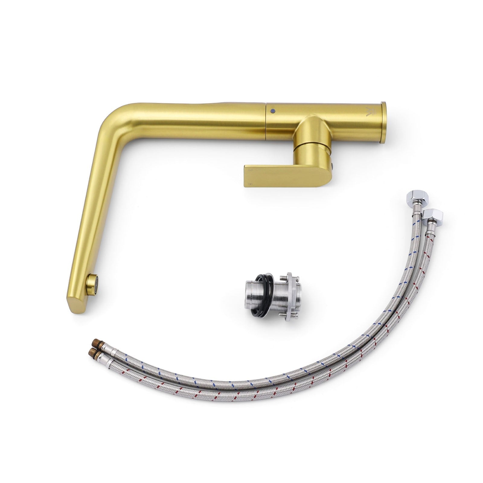 NEW ARRIVAL WELS Brushed Gold Round Kitchen Mixer Sink Tap Laundry Faucet Spout - Furniture > Bathroom > Shower Heads & Screens - Rivercity House & Home Co. (ABN 18 642 972 209) - Affordable Modern Furniture Australia