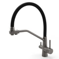 3-Way Kitchen Mixer Tap with Pull Out Spout, WELS 6 Star - Grey Metal