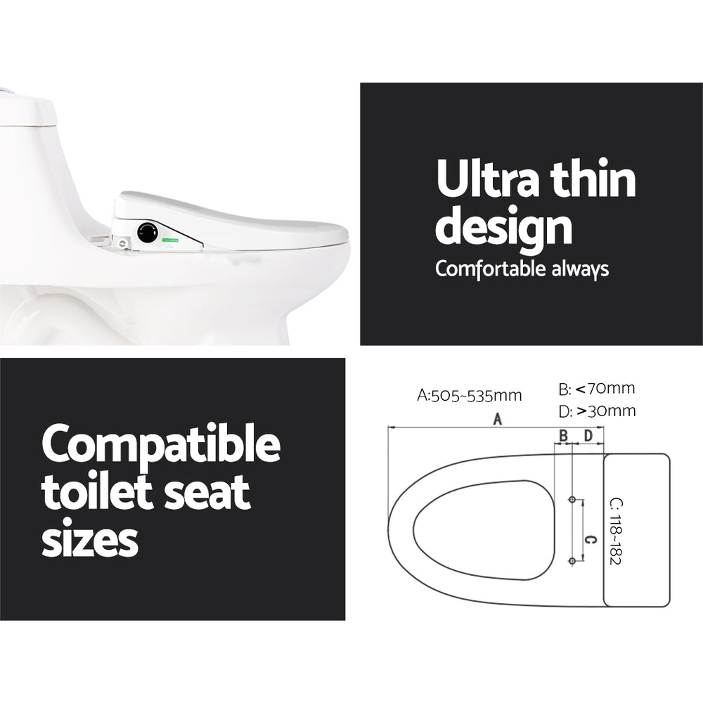 Non Electric Bidet Toilet Seat Cover Bathroom Spray Water Wash D Shape - Furniture > Bathroom > Bidets - Rivercity House & Home Co. (ABN 18 642 972 209) - Affordable Modern Furniture Australia