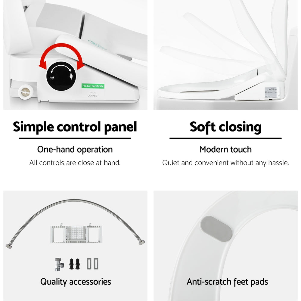 Non Electric Bidet Toilet Seat Cover Bathroom Spray Water Wash D Shape - Furniture > Bathroom > Bidets - Rivercity House & Home Co. (ABN 18 642 972 209) - Affordable Modern Furniture Australia