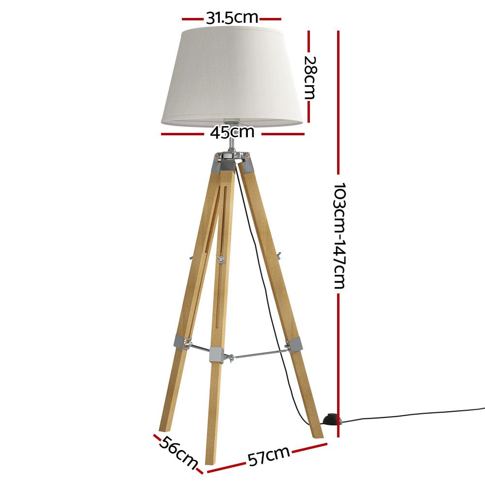 Nordic Inspired Tripod Floor Lamp - Furniture > Bedroom - Rivercity House & Home Co. (ABN 18 642 972 209) - Affordable Modern Furniture Australia